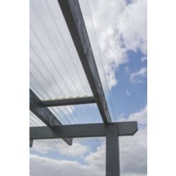 Radmat Building Materials  Corrugated PVC Roof Sheet Clear 3660mm x 0.8mm x 762mm 5 Pack