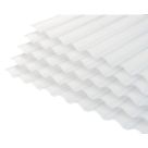 Radmat Building Materials  Corrugated PVC Roof Sheet Clear 3660mm x 0.8mm x 762mm 5 Pack