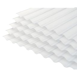 Radmat Building Materials  Corrugated PVC Roof Sheet Clear 3660mm x 0.8mm x 762mm 5 Pack