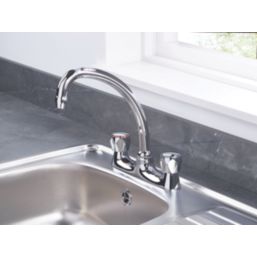Bristan RP3 VAC BDSM C MT Value Club  Deck Mounted Kitchen Sink Mixer Taps Chrome-Plated