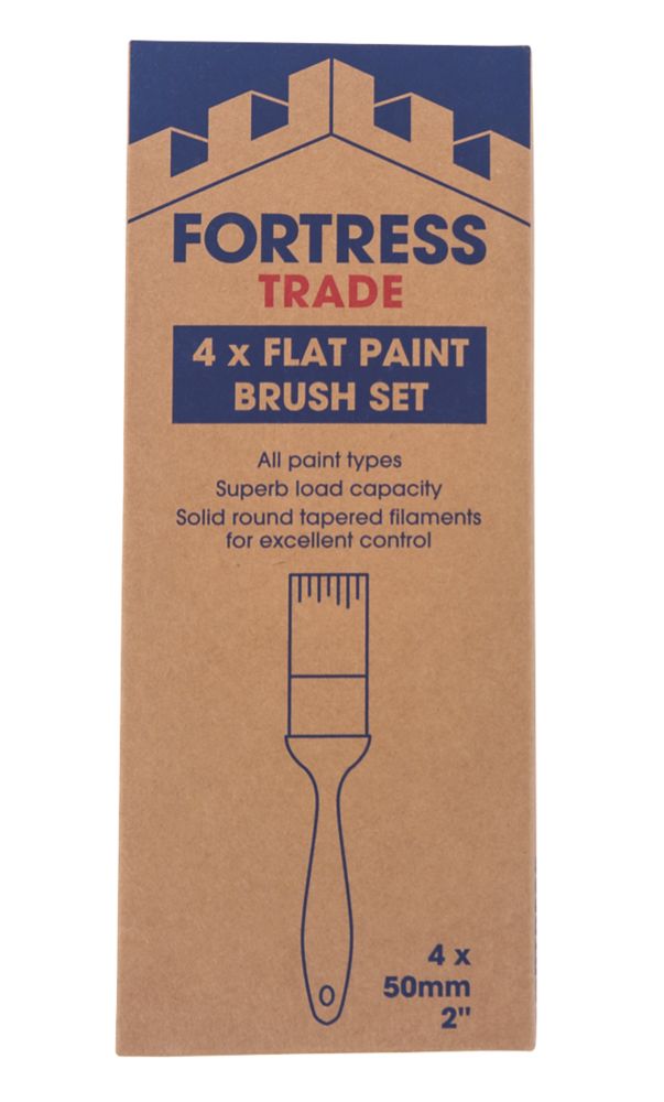 Harris Trade Fine-Tip Paint Brushes 2 4 Pack - Screwfix