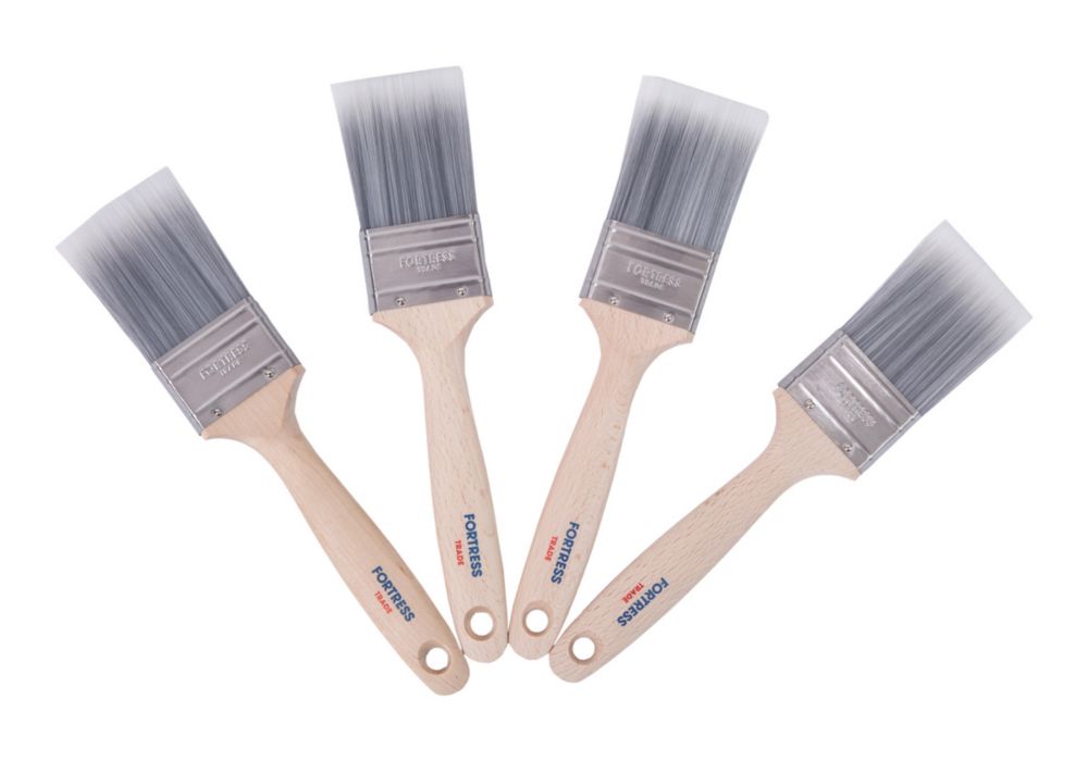 Fortress Trade Flat Paint Brushes 2" 4 Pack Screwfix