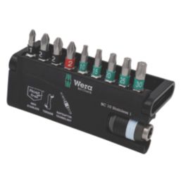 Wera Bit-Check 10 Stainless 1 1/4" Hex Shank Mixed Bit Set 10 Pieces