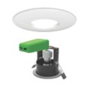 4lite  Fixed  Fire Rated LED Smart Downlights White 5W 440lm 2 Pack