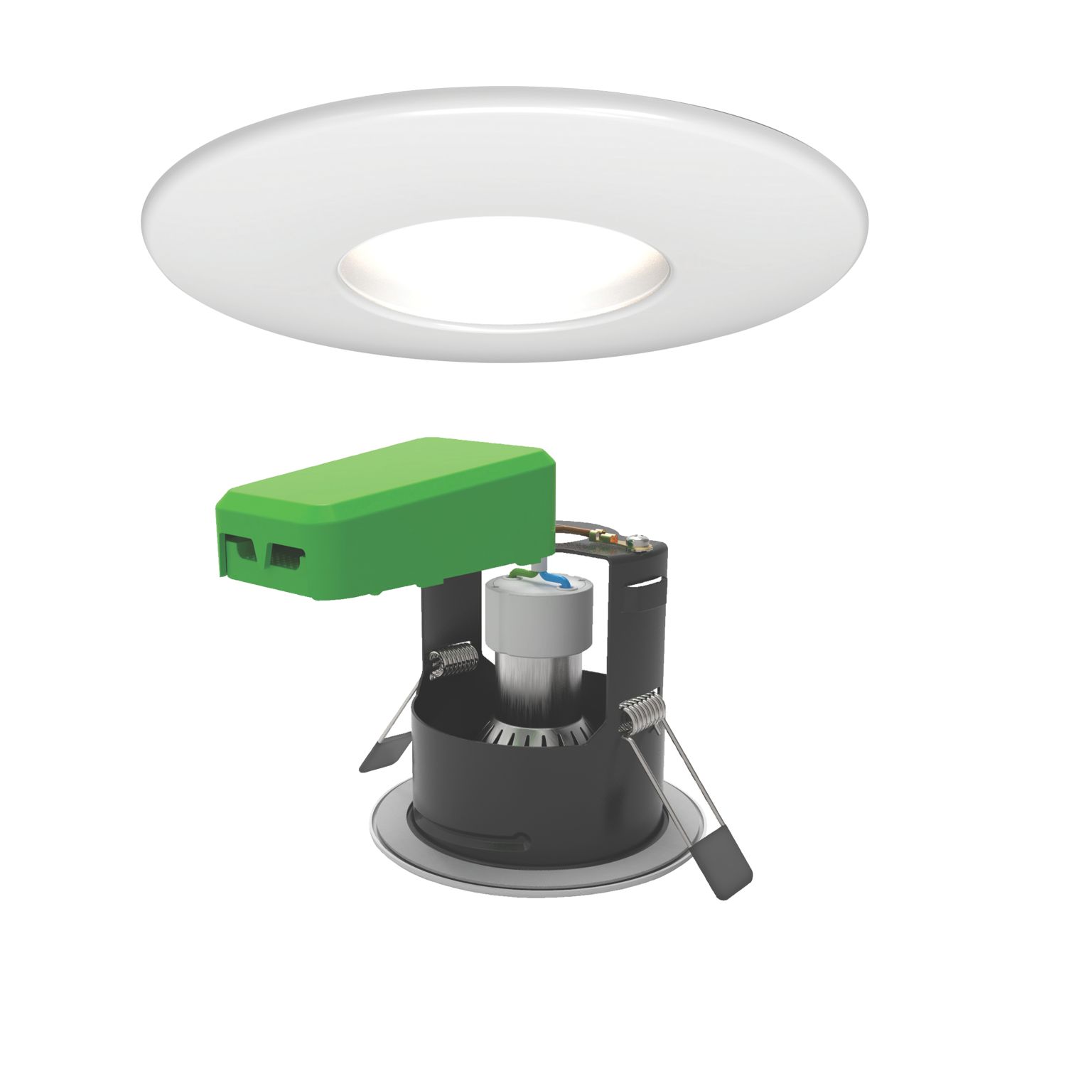 4lite Fixed Fire Rated LED Smart Downlights White 5W 440lm 2 Pack (753GR)