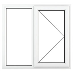 Crystal  Right-Hand Opening Clear Double-Glazed Casement White uPVC Window 1190mm x 1040mm