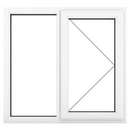 Crystal  Right-Hand Opening Clear Double-Glazed Casement White uPVC Window 1190mm x 1040mm