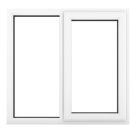 Crystal  Right-Handed Clear Double-Glazed Casement White uPVC Window 1190mm x 1040mm