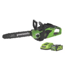 Greenworks GWGD40CS15K2 40V 1 x 2.0Ah Li Ion Brushless Cordless 35cm Chainsaw Screwfix