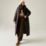 Regatta Eloria Womens Hooded Long Quilted Coat Dark Chocolate - ZB4 Size 8