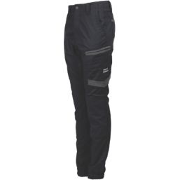 Hard Yakka Raptor Cuff Womens Trousers Black Size 8 30 L - Screwfix