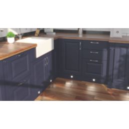 VEW Sola Recessed Round LED Kitchen Plinth Lights Black 0.4W 27lm 6 Pack