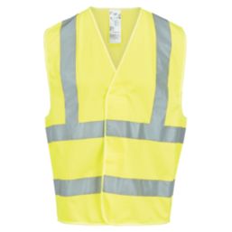 Site Rushton Hi-Vis Waistcoat Yellow Small / Medium 48 Chest - Screwfix