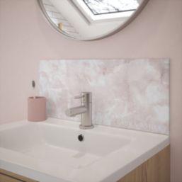 Laura Ashley Onyx Self-Adhesive Bathroom Splashback Gloss Blush 250mm x 600mm x 4mm