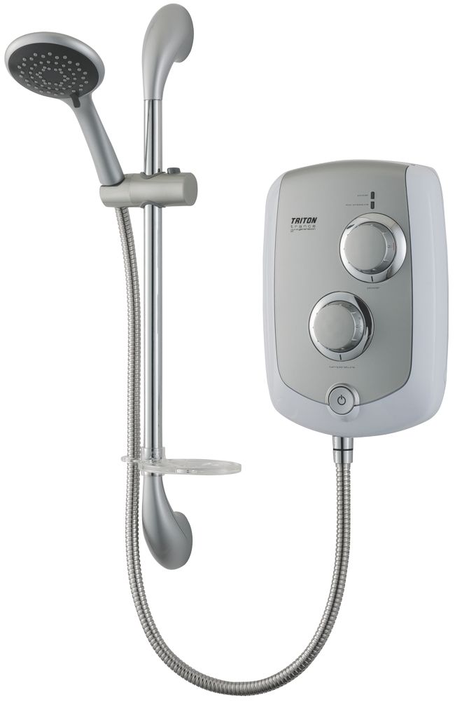 Triton Trance 2nd Generation White / Satin Chrome 8.5kW  Manual Electric Shower