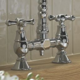 Bristan K BRSNK C Colonial Deck Mounted Bridge Mixer Kitchen Tap Chrome
