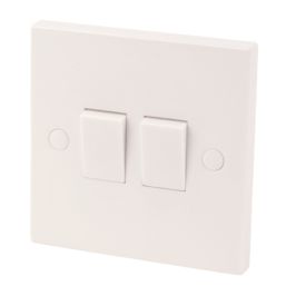 Essentials  10AX 2-Gang 2-Way Light Switch  White