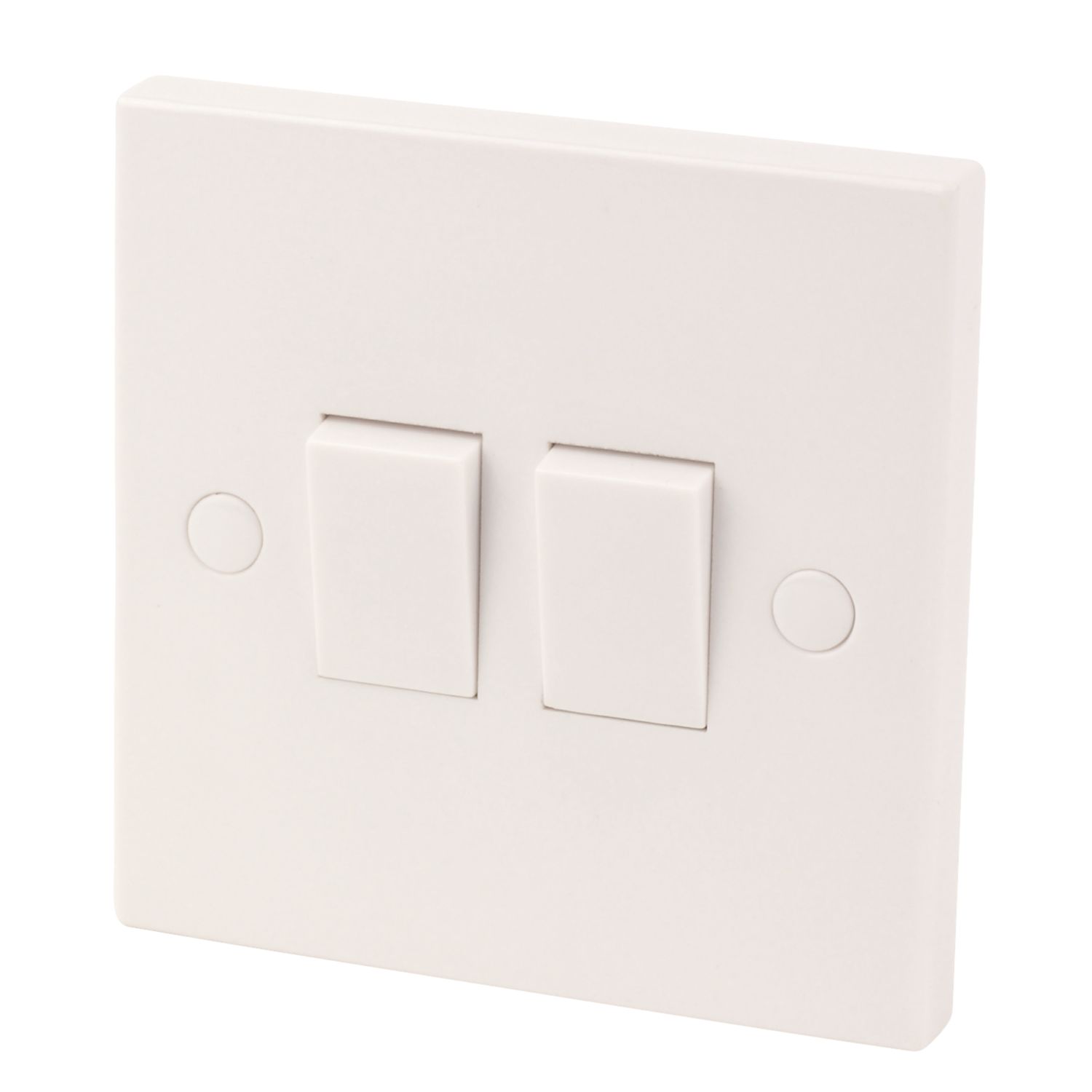 Essentials 10AX 2-Gang 2-Way Light Switch White (7549D)