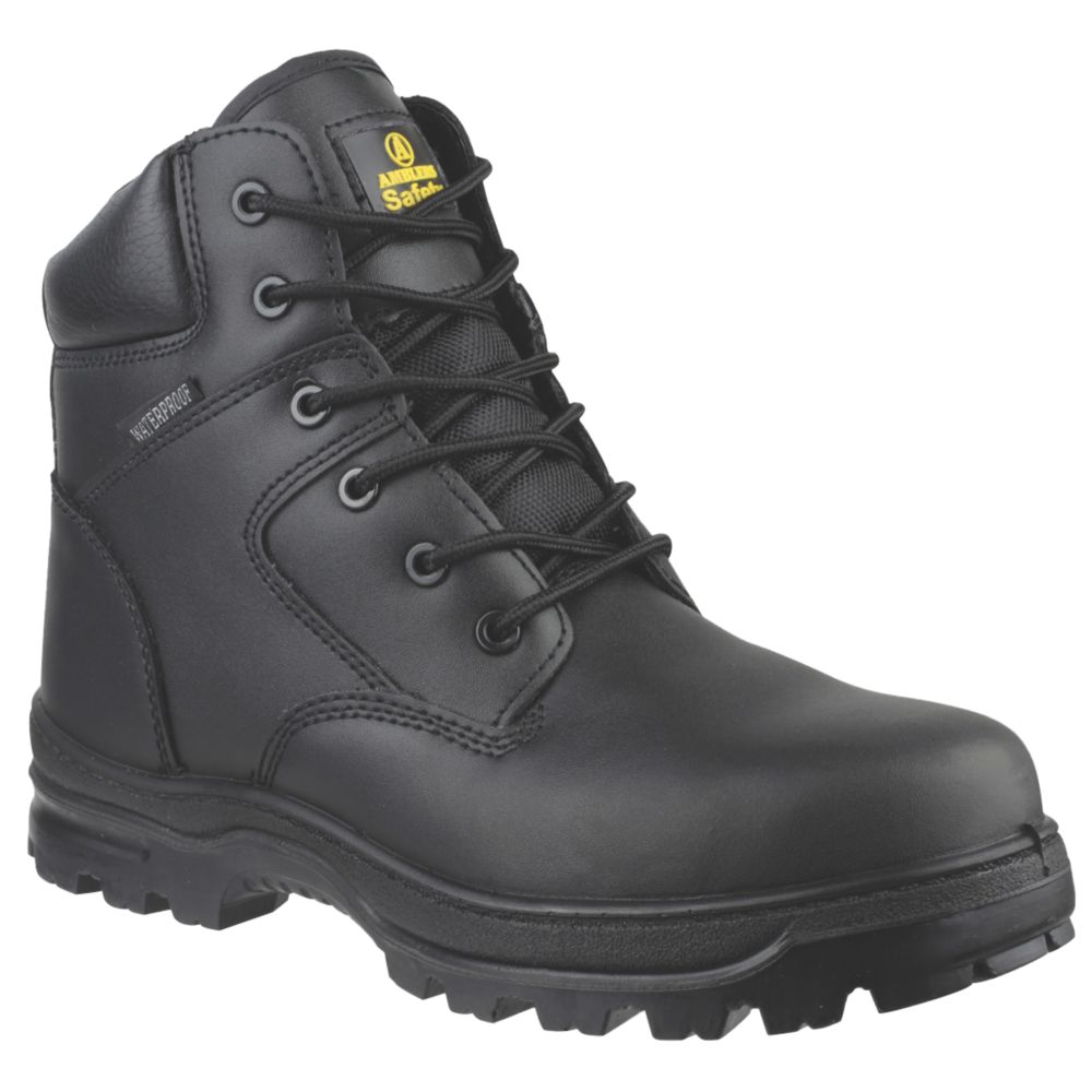 Amblers FS006C Size 11 Black Waterproof Safety Boots Screwfix