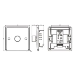 Knightsbridge  1-Gang 2-Way LED Dimmer  White
