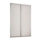 Spacepro Shaker 2-Door Sliding Wardrobe Door Kit Cashmere Frame Cashmere Panel 1145mm x 2260mm