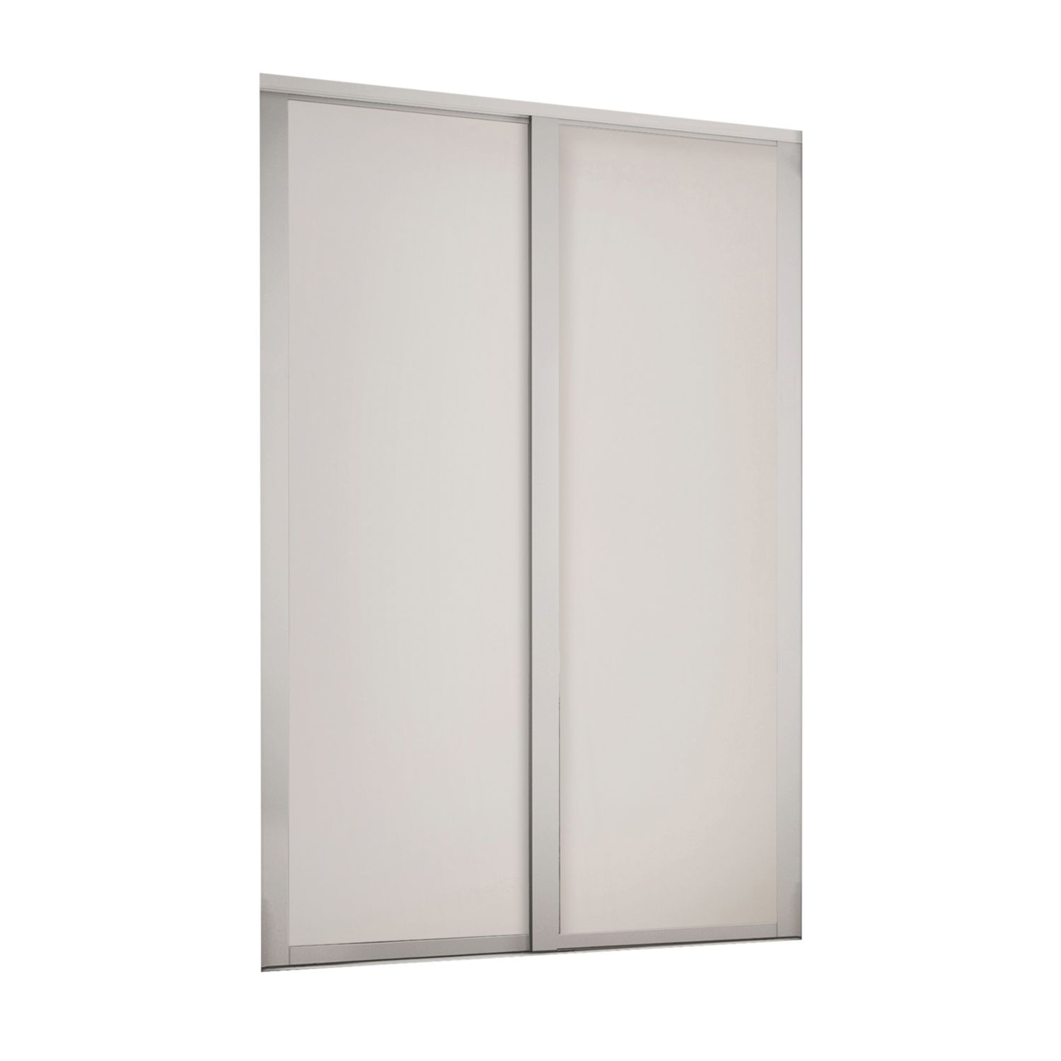 Spacepro Shaker 2-Door Sliding Wardrobe Door Kit Cashmere Frame Cashmere Panel 1145mm x 2260mm (754GK)