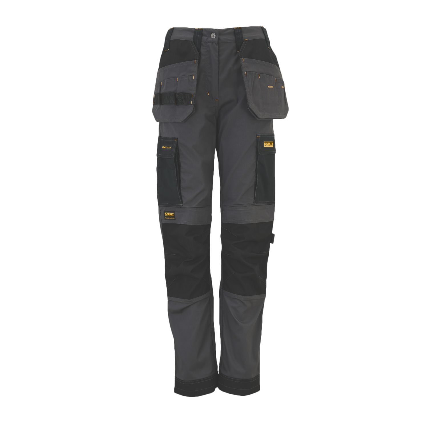 DeWalt Roseville Womens Work Trousers Grey/Black Size 8 31" L (754JE)