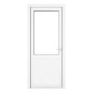 Crystal  1-Panel 1-Obscure Light Left-Handed White uPVC Back Door 2090mm x 840mm