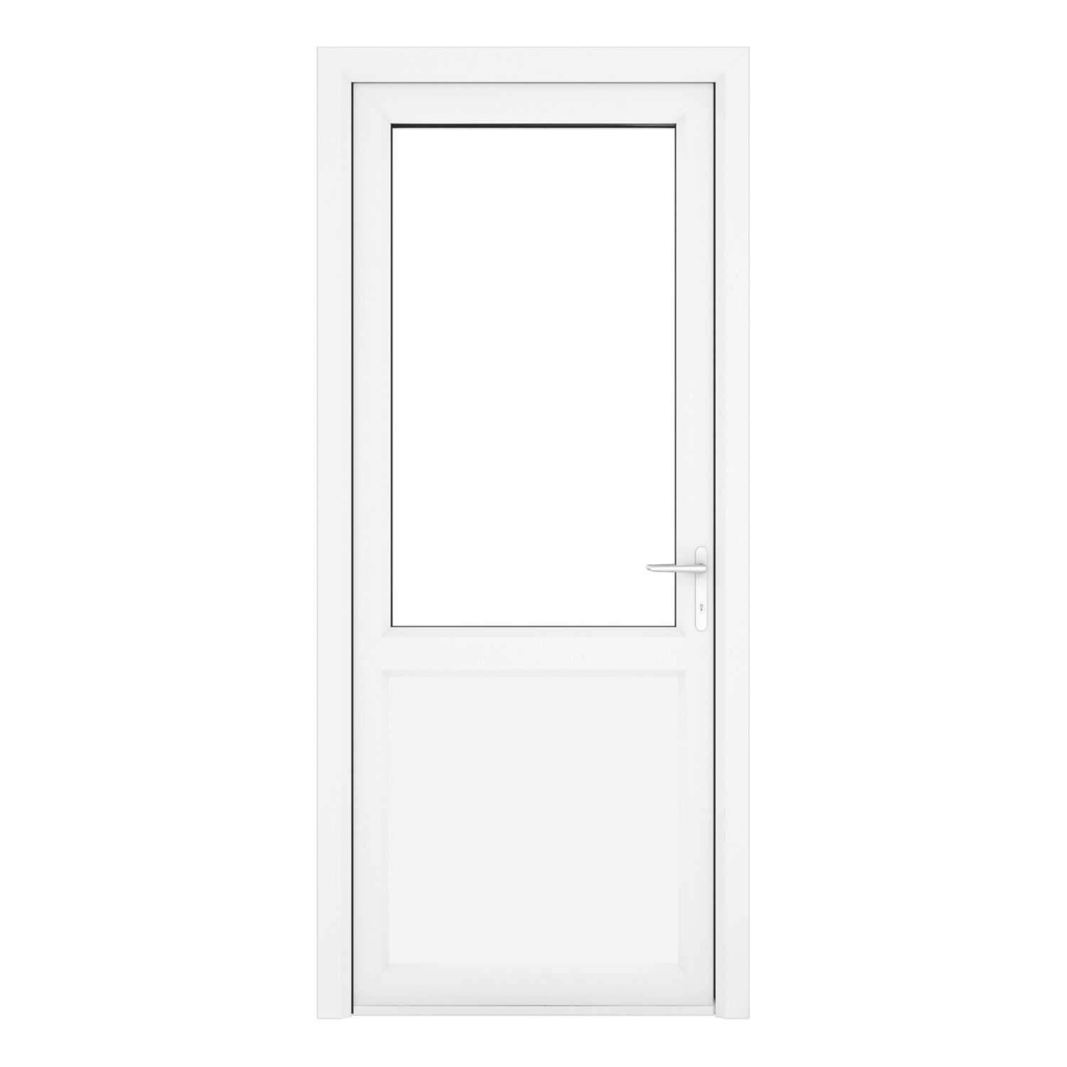 Crystal 1-Panel 1-Obscure Light Left-Handed White uPVC Back Door 2090mm x 840mm (754KF)