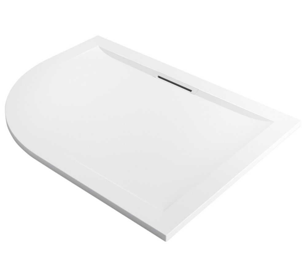 Mira Flight Level Offset Quadrant Shower Tray RH White 1200 x 900 x ...