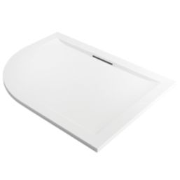 Mira Flight Level Offset Quadrant Shower Tray Right-Handed White 1200mm x 900mm x 25mm