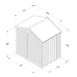 Forest Beckwood 5' x 7' (Nominal) Reverse Apex Shiplap Timber Shed with Base