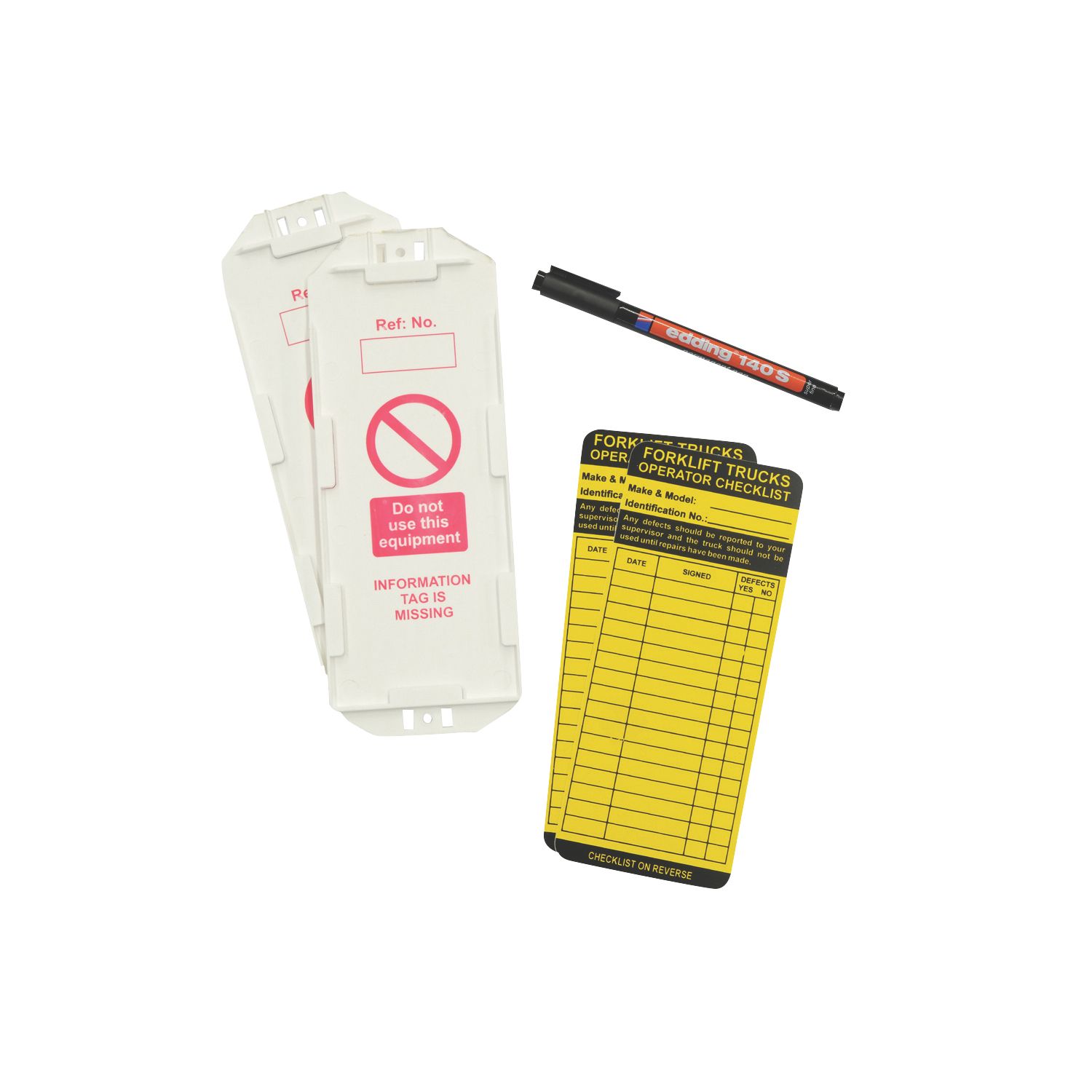 Essentials Scafftag Forklift Tag Kit 5 Piece Set (754PX)