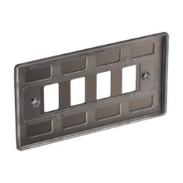 British General Nexus Metal Grid 4-Module Grid Faceplate Black Nickel