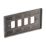 British General Nexus Metal Grid 4-Module Grid Faceplate Black Nickel