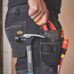 Site Brochman Stretch Holster Pocket Trousers Black/Grey 40" W 32" L