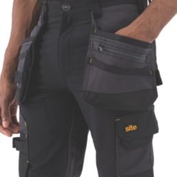 Site Brochman Stretch Holster Pocket Trousers Black/Grey 40" W 32" L