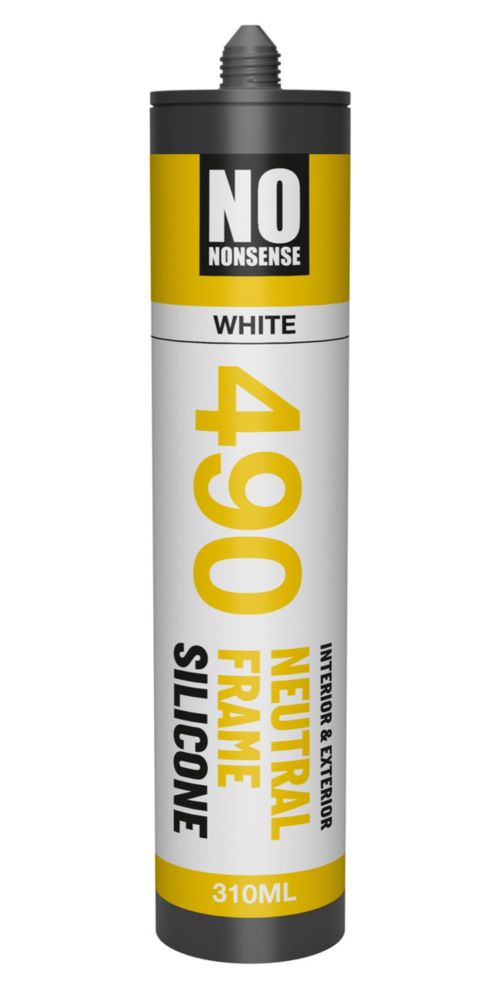 No Nonsense 490 Frame Sealant White 310ml (754RU) (Free C&C)