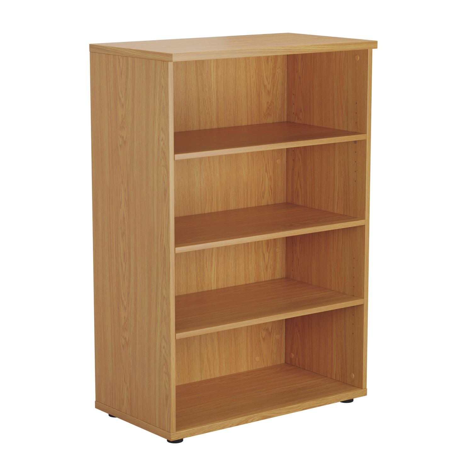 TC Group 3-Shelf Bookcase Nova Oak 800mm x 1200mm (754TT)
