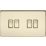 Knightsbridge  10AX 4-Gang 2-Way Light Switch  Polished Brass