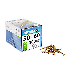 Optimaxx  PZ Countersunk  Wood Screws 5mm x 60mm 200 Pack