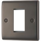 British General Nexus Metal 1-Module Modular Faceplate Black Nickel
