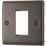 British General Nexus Metal 1-Module Modular Faceplate Black Nickel