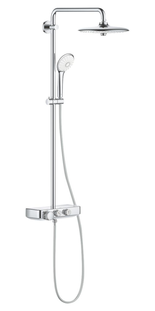 Grohe Euphoria SmartControl 260 Mono  HP Rear-Fed Exposed Chrome Thermostatic Shower System