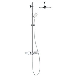 Grohe Euphoria SmartControl 260 Mono  HP Rear-Fed Exposed Chrome Thermostatic Shower System