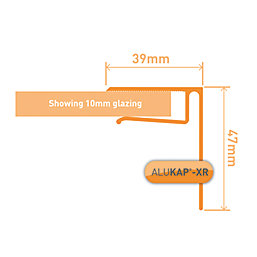 ALUKAP-XR Brown 10mm Sheet End Stop Bar 4800mm x 40mm