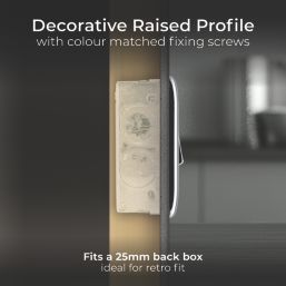 British General Nexus Metal 20A 1-Gang DP Control Switch Polished Chrome with LED