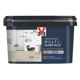 V33 2Ltr Hemp Satin Acrylic Multi Surface Paint