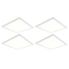 4lite  Square 600mm x 600mm LED Multi Wattage Panel White 12W - 18W 2100 - 3100lm 4 Pack