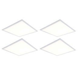 4lite  Square 600mm x 600mm LED Multi Wattage Panel White 12W - 18W 2100 - 3100lm 4 Pack